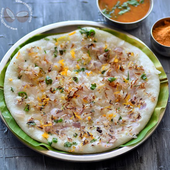 Onion Uttapam | Onion Uthappam