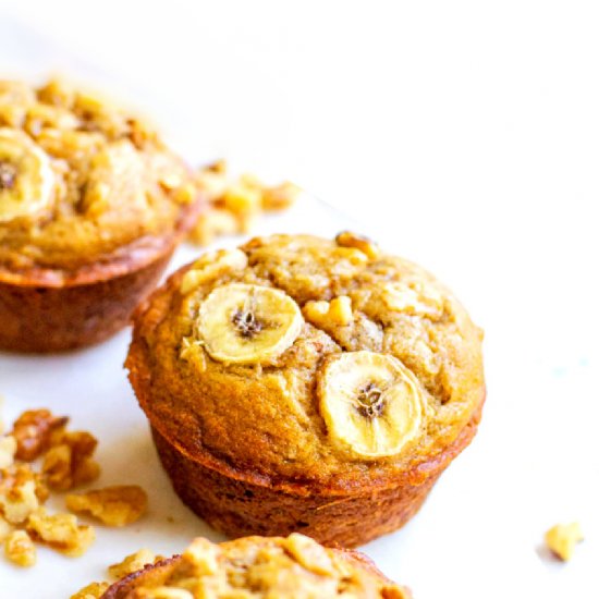 Pumpkin Spiced Banana Nut Muffins