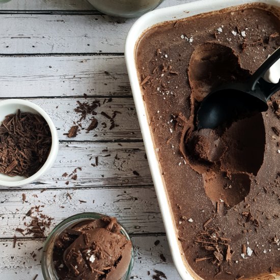 Choc & Hemp Sorbet with Sea Salt