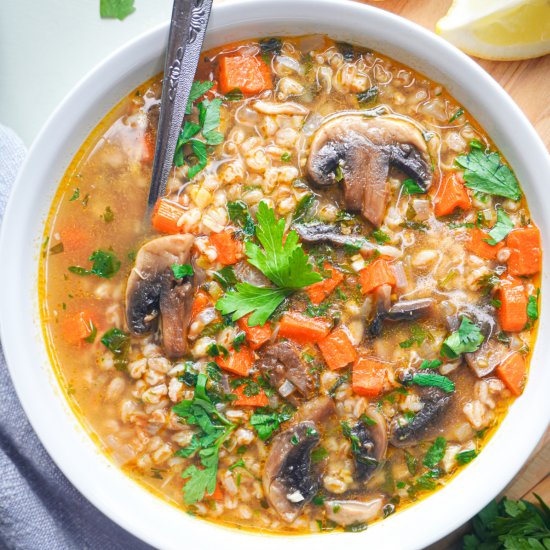 Nourishing Herby Farro Soup