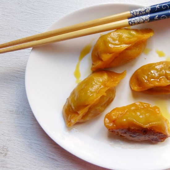 Karotten-Potstickers mit Cumin