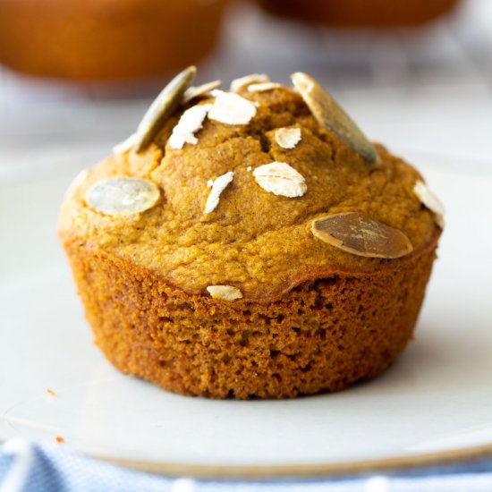 Oat Flour Pumpkin Muffins