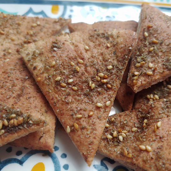 Toasted Za’atar Pita Chips