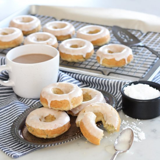 Baked Zucchini Donuts with Glaze