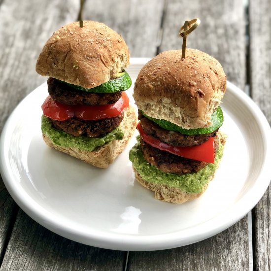 double-decker falafel sliders