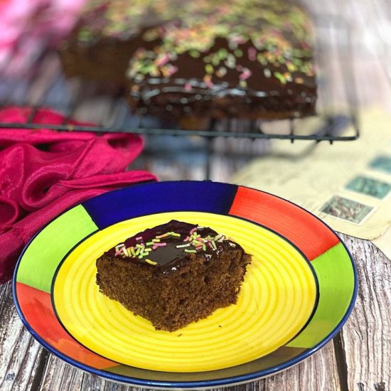 Eggless Chocolate Ragi Cake