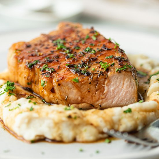 Maple Cider Glazed Pork Chops