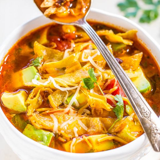 Homemade Chicken Tortilla Soup