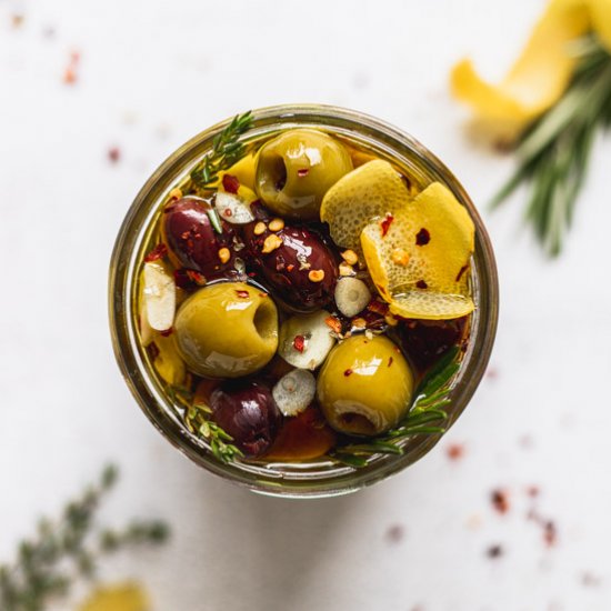 Easy Marinated Olives