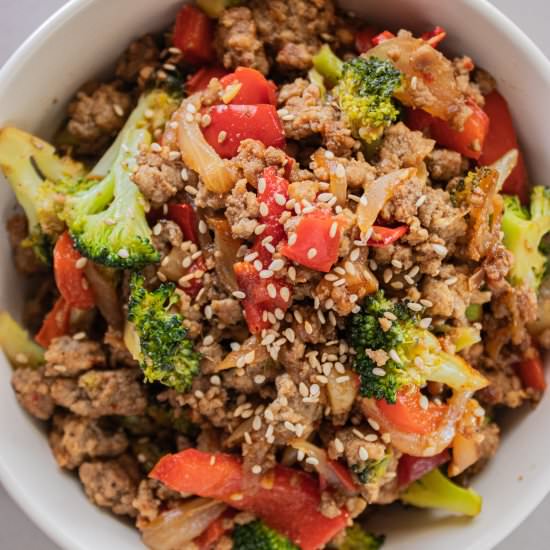 Ground meat with veggies