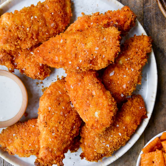 Baked Cheddar Dijon Chicken Tenders