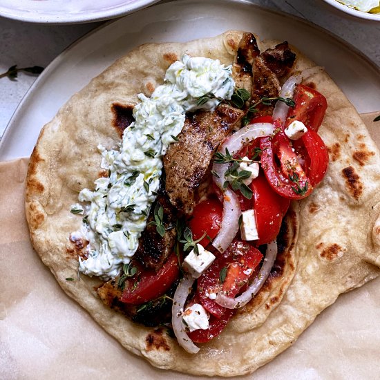 Greek Souvlaki With Pita