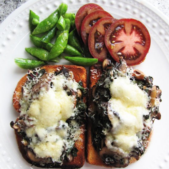 Mushroom Chard Cheese Melts