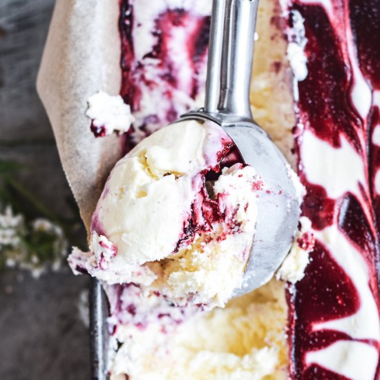 No-Churn Blackberry Ice Cream