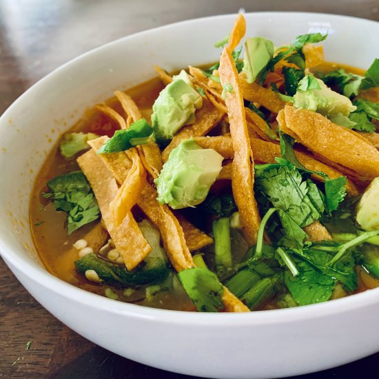 The Best Chicken Tortilla Soup