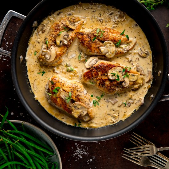 Chicken in White Wine Sauce