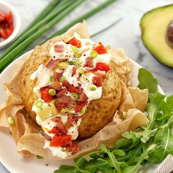 Turkish Style Stuffed Baked Potato