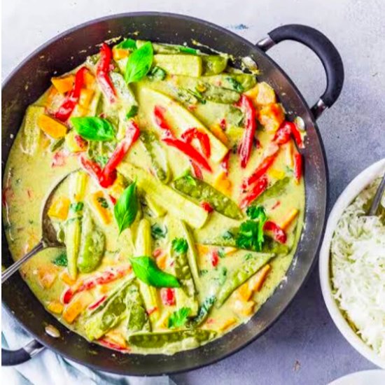 Easy Thai Green Curry- Vegetarian