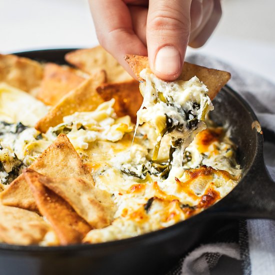 Healthy Spinach Artichoke Dip