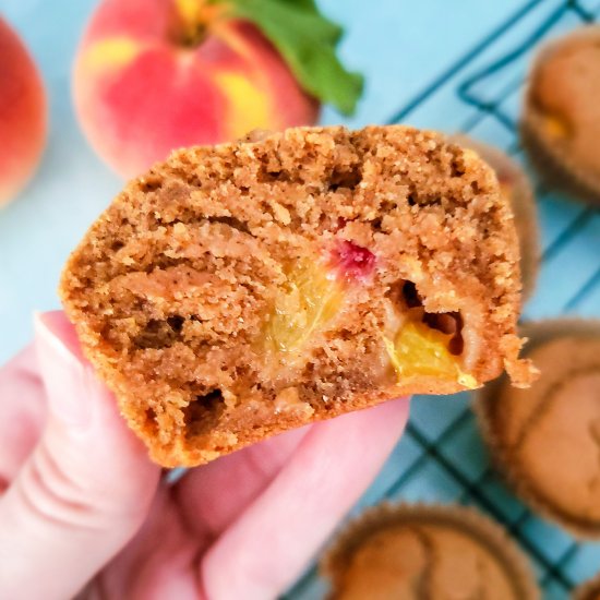 Peach Gingerbread Muffins