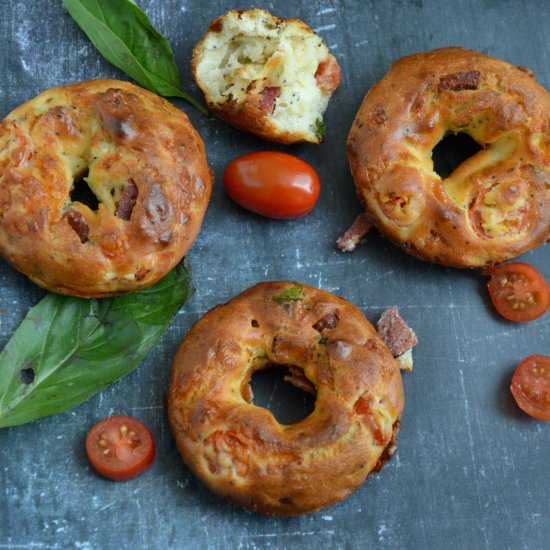 Baked Pepperoni Cheese Donuts