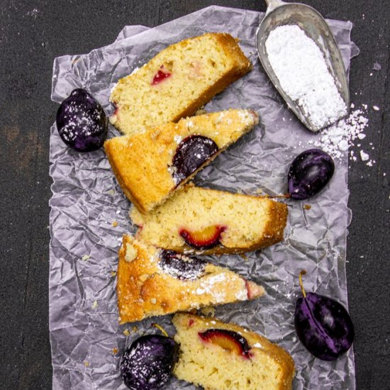 Olive Oil Plum Cake