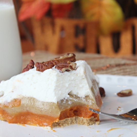 Triple Layer Pumpkin Pudding Pie