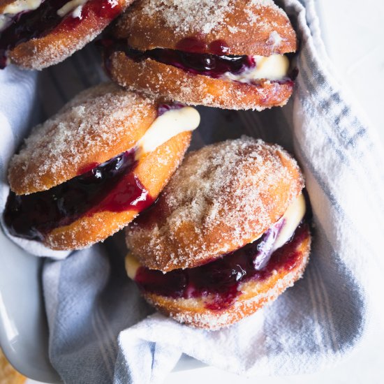 Blueberries and Cream Donuts