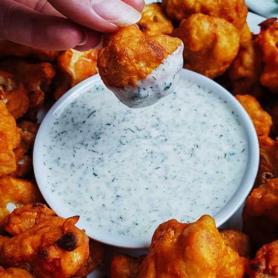 Baked Buffalo Cauliflower Wings