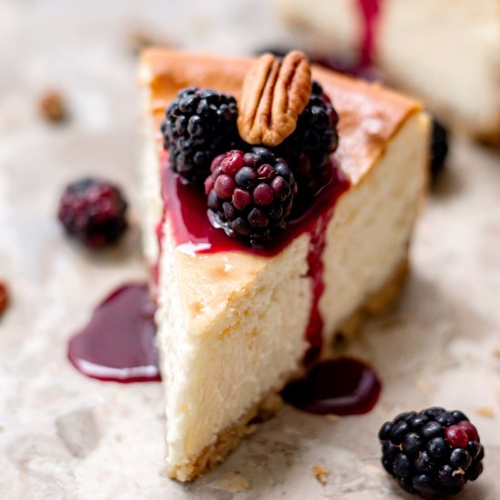 Blackberry Pecan Cheesecake