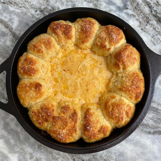 Soft Pretzel Beer Cheese Skillet