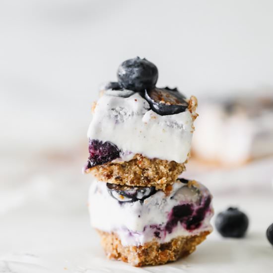 Blueberry Crisp Ice Cream Bars