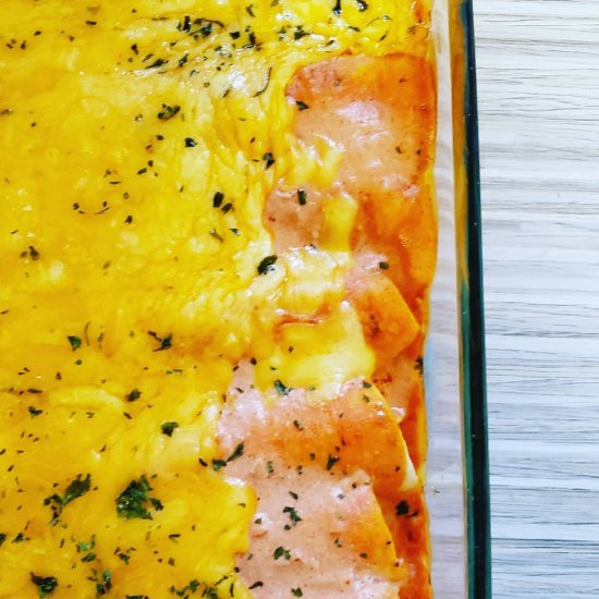 Creamy Red Enchiladas