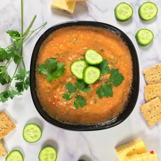 Vegan Gazpacho (Raw Soup Recipe)