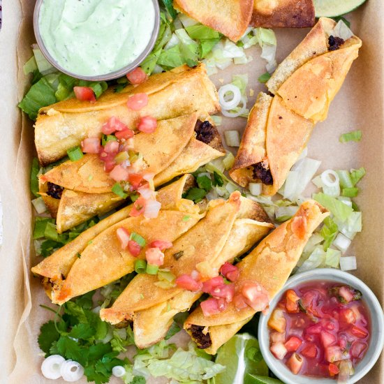 Chipotle Ground Beef Taquitos