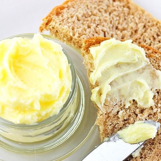 easy homemade butter in a jar