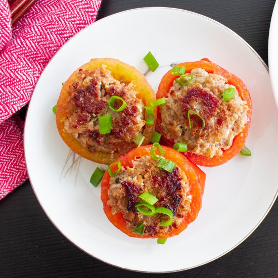 Pan-Fried Stuffed Tomatoes