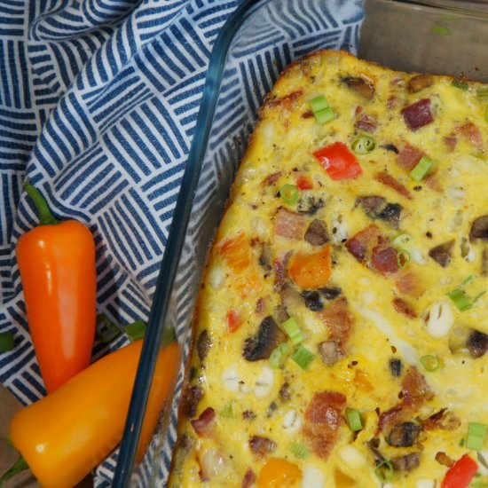 Cottage Cheese & Veggie Egg Bake