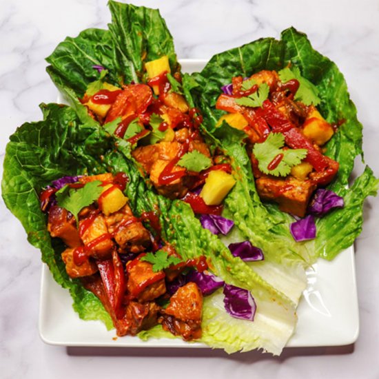 Thai Tempeh Lettuce Wraps