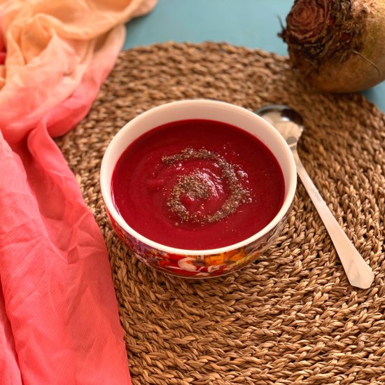 Carrot Beetroot and Horse Gram Soup