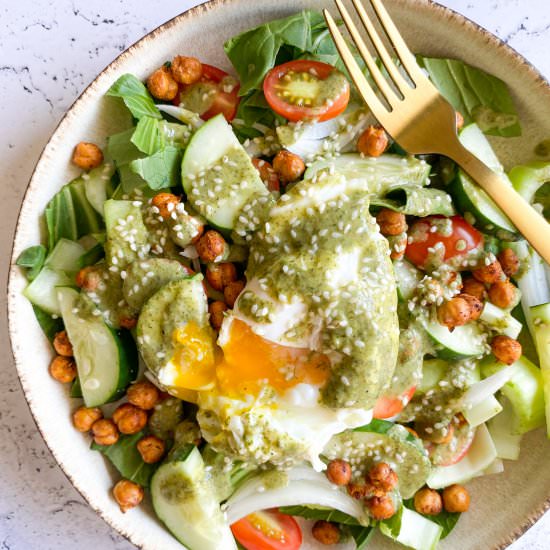 Poached Egg Salad