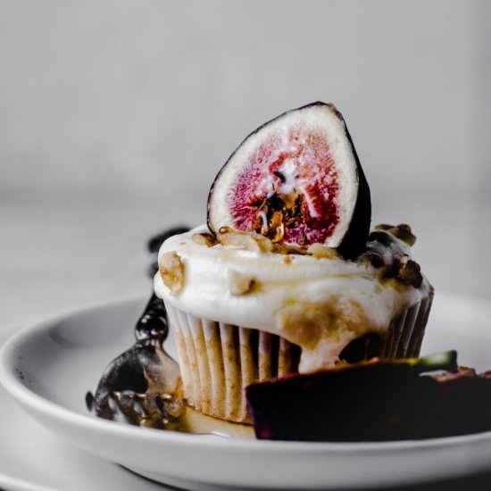 Walnut Honey & Fig Cupcakes