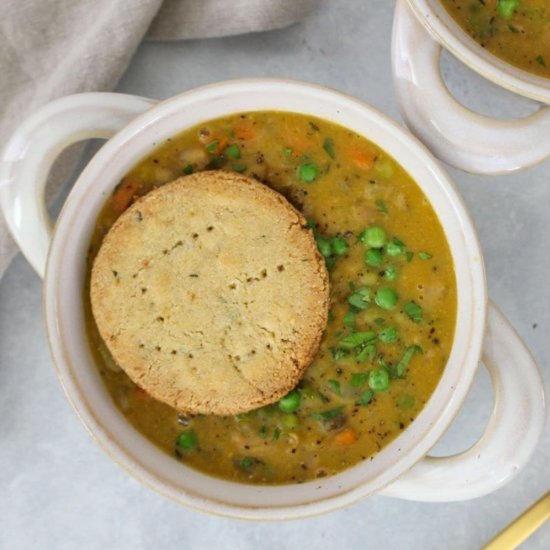 Pot Pie Soup with Homemade Crust