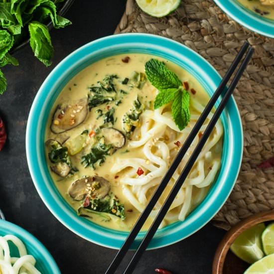 Plant Based Curry Laksa (oil-free)