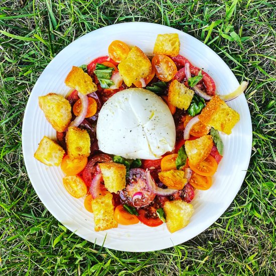 Late Summer Bread and Tomato Salad