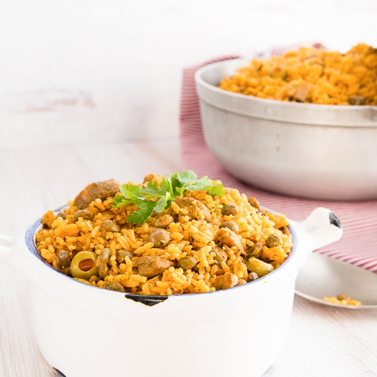 Arroz con Gandules (rice with peas)