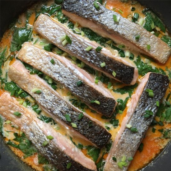 Seared Salmon Coconut Curry