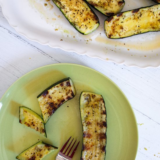 Grilled Italian Zucchini with Lemon