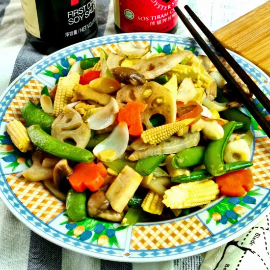 Chap Chye (Crunchy vegetable stir-fry(