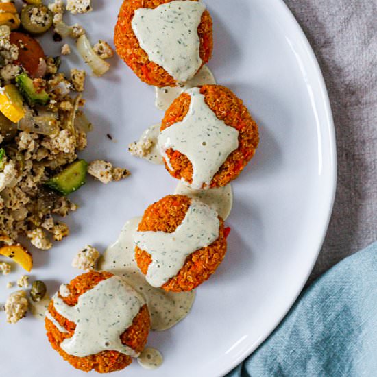 Vegan Sweet Potato Quinoa Cakes